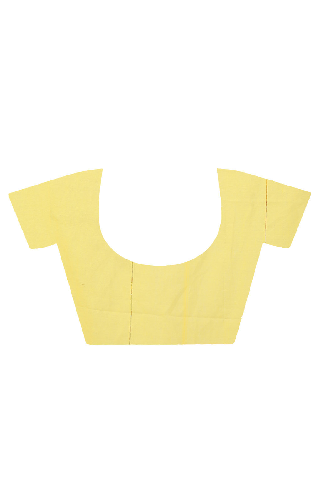 Yellow Pure Cotton Tika Applique Saree (1244)